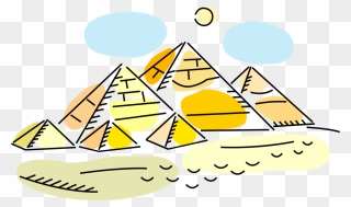 Vector Illustration Of Ancient Egyptian Great Pyramids - Ancient Egypt Clip Art - Png Download