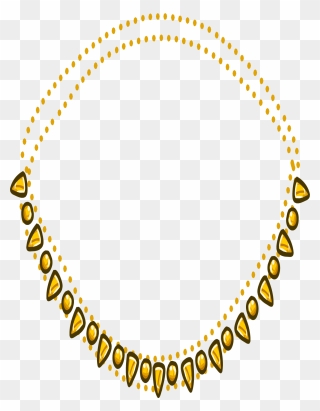 Necklace Clipart Png Format - Golden Necklace Png Icon Transparent Png