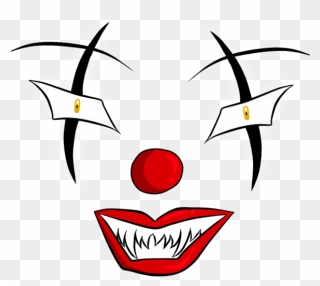 Clowns Drawing Creepy Transparent & Png Clipart Free - Scary Clown Face Transparent