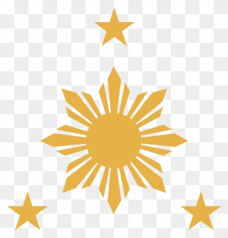Philippines Sun Clipart Image Black And White File - Philippine Flag Sun Png Transparent Png
