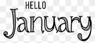 #hellojanuary #january #enero #sticker - January Calligraphy Png Clipart