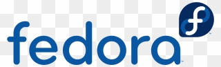 Fedora Logo And Wordmark - Fedora Linux Logo Png Clipart