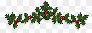 Clipart Holly Christmas - Png Download