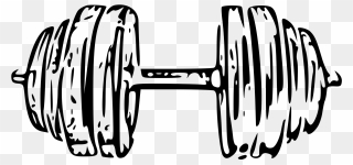 Weights Svg Dumbbell - Dumbbell Drawing Png Clipart