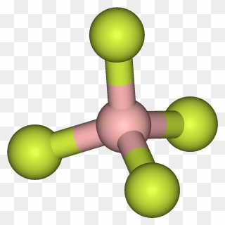Aluminum Fluoride Molecule Model Clipart