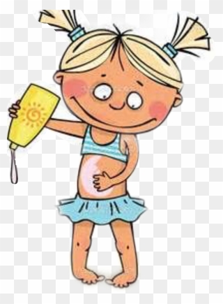 Sunscreen Is Important - Putting Baby Powder Clipart - Png Download