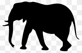 Mammoth Vector Elephant Trunk - Elephant Silhouette Clipart - Png Download