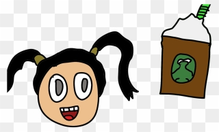 White Girl And Her Starbucks Milkshake - Starbucks Clipart