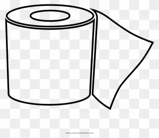 Toilet Paper Coloring Page - Toilet Paper Drawing Png Clipart