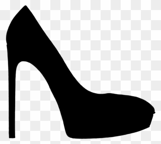 Heels Clipart Printable - Silhouette High Heel Clipart - Png Download