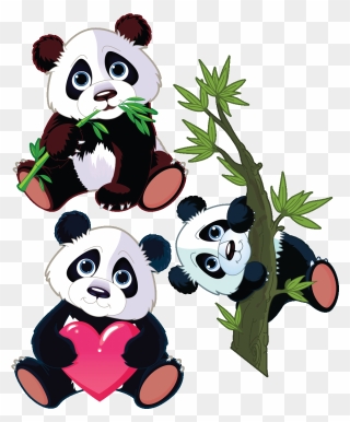 Animated Panda Eating Bamboo Clipart