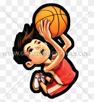 Kid Dunk Production Ready - Playing Basketball Basketball Clipart Images Png Child Transparent Png