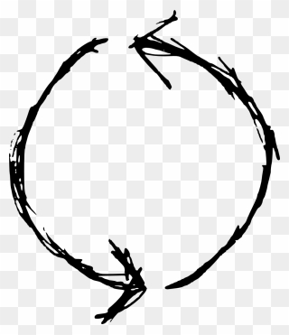 Hand Drawn Arrow - Hand Drawn Circle Arrow Clipart
