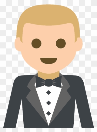 Person In Tuxedo Emoji Clipart - Suit Emoji Png Transparent Png
