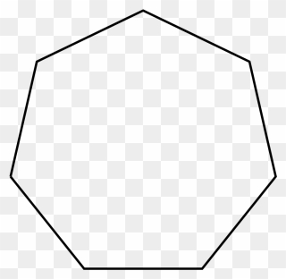 Transparent Tutoring Clipart Black And White - Many Sides Does A Heptagon Have - Png Download
