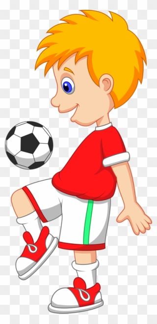 Football Player Sport Clip Art - Playing Football Clipart - Png Download