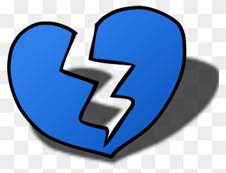 Blue Heart Broken Emoji Clipart