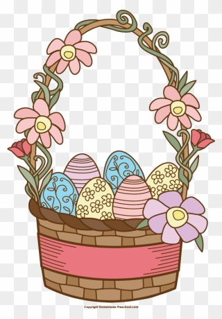 Free Clipart Of Easter Baskets - Cute Easter Basket Clipart - Png Download