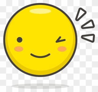 Winking Face Emoji Clipart - Wink Icon Png Transparent Png