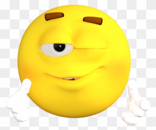 Winking Smiley Face - Emoji Clipart