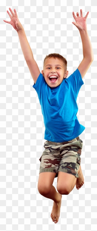 Happy Jumping Kids Png - Jumping On Trampoline Png Clipart