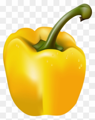 Pepper Transparent Clipart - Yellow Pepper Clipart - Png Download