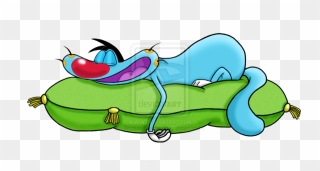 Transparent Nap Clipart - Oggy And The Cockroaches Sleeping - Png Download