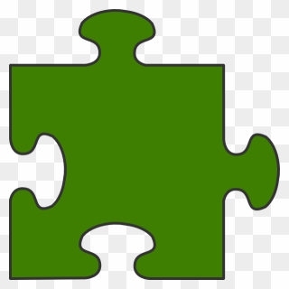 Autism Puzzle Piece Green Clipart