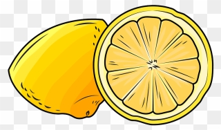 Lemon Cut In Half Clipart - Png Download