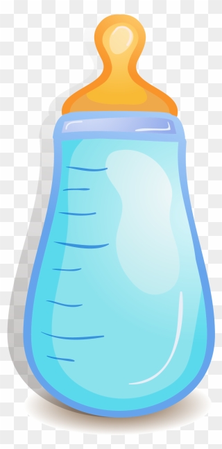 Baby Bottle Infant - Blue Baby Cartoon Bottles Clipart