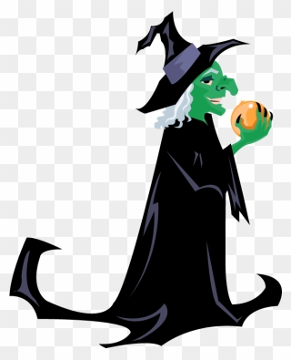 Clipartfort Holidays Halloween Green - Witch Cartoon Clipart - Png Download