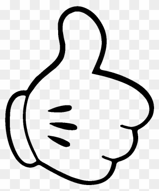 Mickey Mouse Sticker Thumb Signal Wall Decal - Mickey Thumbs Up Png Clipart