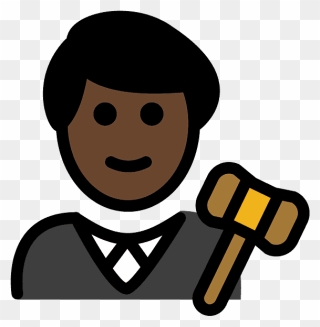 Man Judge Emoji Clipart - Judge - Png Download