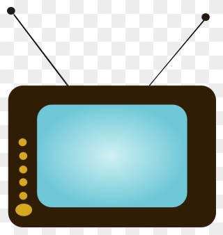Television Remote Controls Clip Art - Tv Set - Png Download