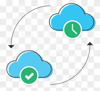 Cloud Backup Diagram Clipart