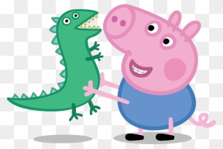 Peppa Pig"s Brother George Playing - George And Mr Dinosaur Clipart