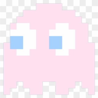 Pac Man Pacman Pink Pinky Ghost Cute Kawaii - Christmas Wreath Banner Minecraft Clipart