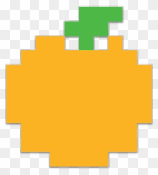 Pacman Clipart 8 Bit - Orange Pac Man Fruit - Png Download