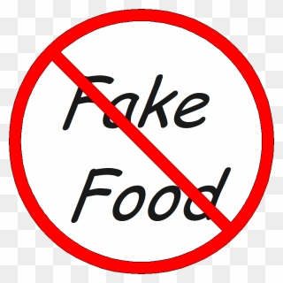 Fake Food - No Processed Foods Sign Clipart