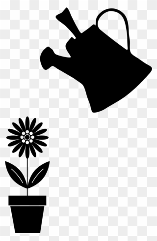 Leaf,monochrome Photography,artwork - Flower Watering Can Icon Png Clipart