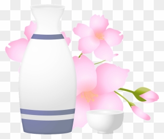 Cherry Blossoms Sake Clipart - Artificial Flower - Png Download