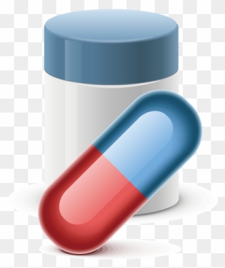 Pharmaceutical Drug Bottle Tablet - Pill Clipart