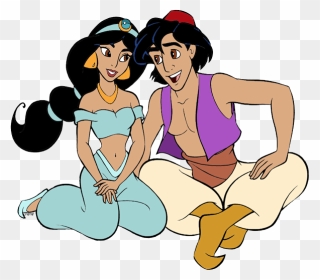 Aladdin And Jasmine Together Clipart