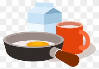 Egg And Milk Clipart - Dish - Png Download