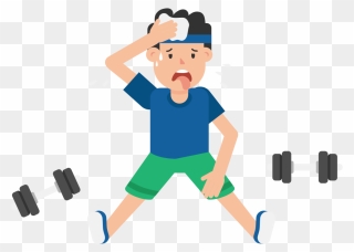 Workout Cartoon - Transparent Exercise Cartoon Png Clipart