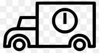 Truck Go Exclamation Point - Camion Spedizione Png Nero Clipart