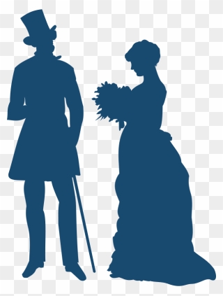 Old-fashioned Couple - Old Fashioned Clipart - Png Download