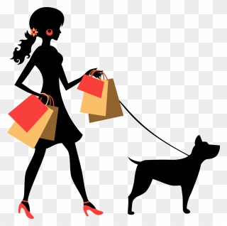 Dog Euclidean Vector Silhouette Photography Bag - Woman Walking Dog Silhouette Clipart