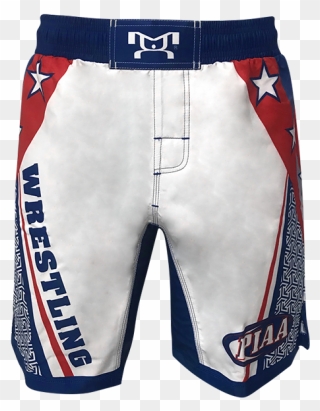 Red White And Blue Wrestling Trunks Clipart