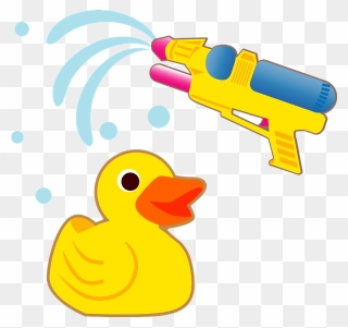 Rubber Duck Water Gun Clipart - Png Download